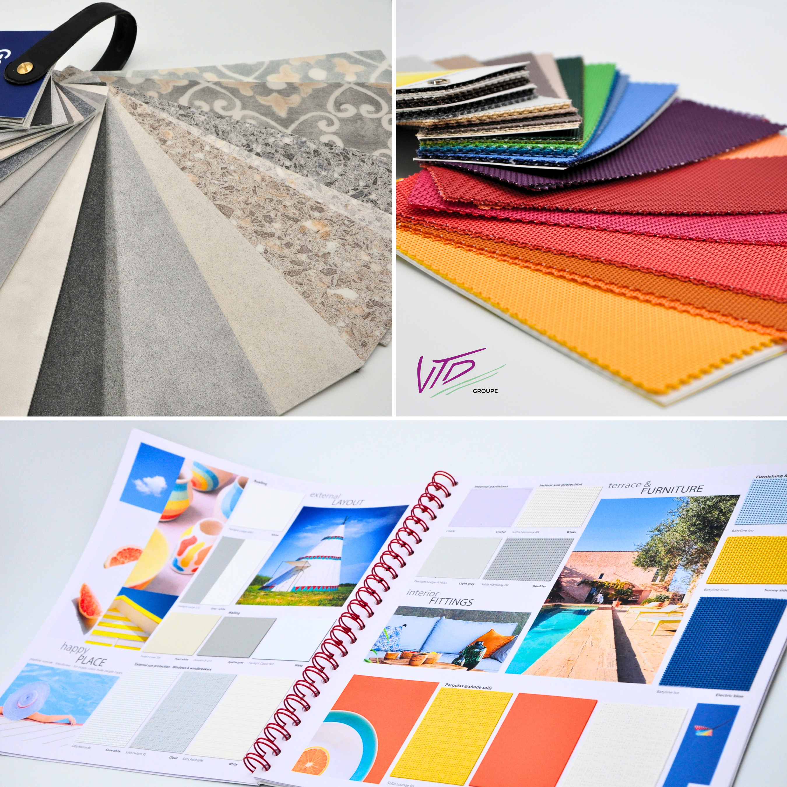 Échantillonnage et découpe de matériaux souples et rigides pour maroquinerie, textile et industrie chez VTD.